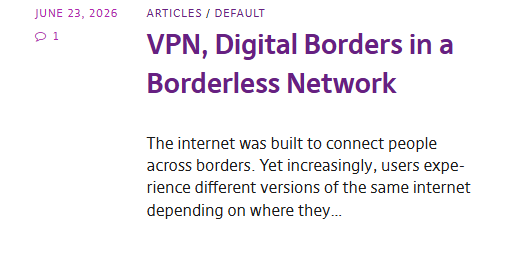 Digital Borders in a Borderless Network